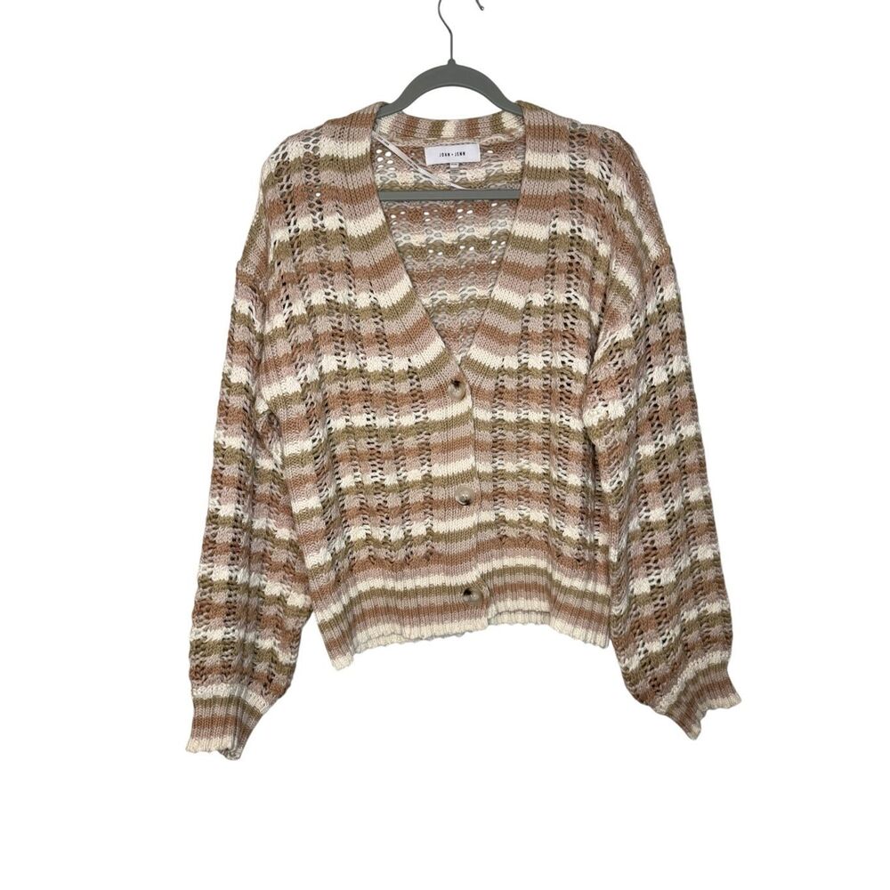 John‎ + Jenn Julianna Striped Knit Cardigan Size Medium